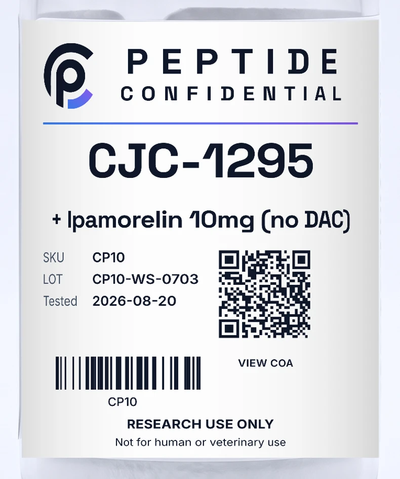 CJC-1295 + Ipamorelin 10mg (no DAC) label